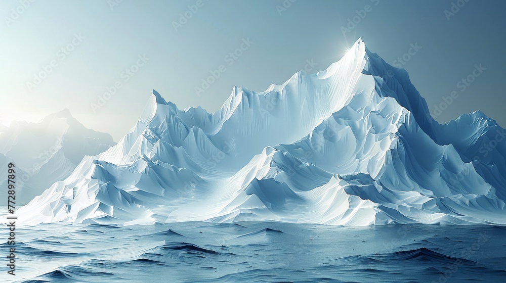 Poster polygon world graphic with elements