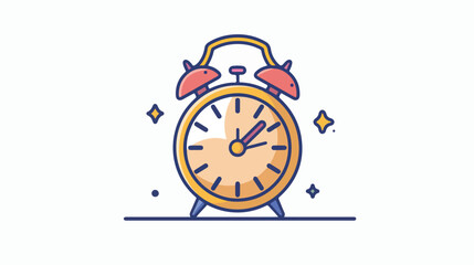 Clock alarm time drawing isolated icon vector design