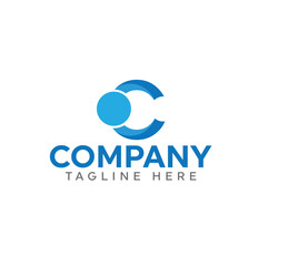 oc initial logo design vector, oc letters logo