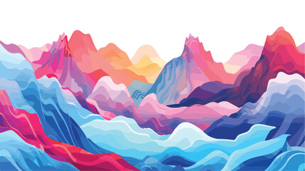 Colorful abstract background fantasy mountains textur - obrazy, fototapety, plakaty
