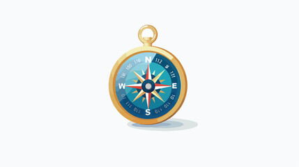 Compass precision graphic design tool work Flat vector