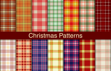 Christmas plaid bundles, textile design, checkered fabric pattern for shirt, dress, suit, wrapping paper print, invitation and gift card.