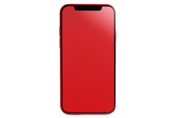 Red Iphone Case on White Background. On a White or Clear Surface PNG Transparent Background..