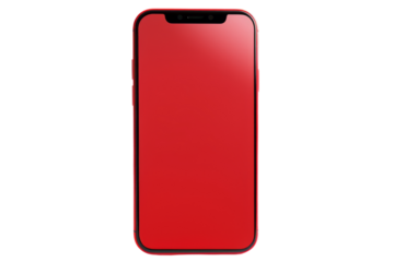 Red Iphone Case on White Background. On a White or Clear Surface PNG Transparent Background..