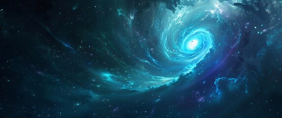 Aurora Nebula A Celestial Swirl of Colorful Gases Generative AI