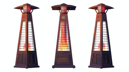 Gas heaters for patio. Pyramid winter outdoor gas