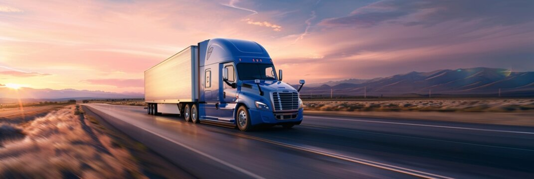 Blue Freightliner Cascadia A Modern Day Trucking Marvel Generative AI