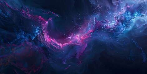 Purple Nebula in Space A Stunning View of the Universe Generative AI - obrazy, fototapety, plakaty