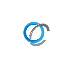 oc initial logo design vector, oc letters logo