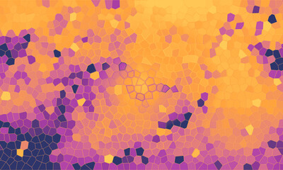 4k stained glass gradient background. Yellow purple orange multicolor geometric background. Digital art.