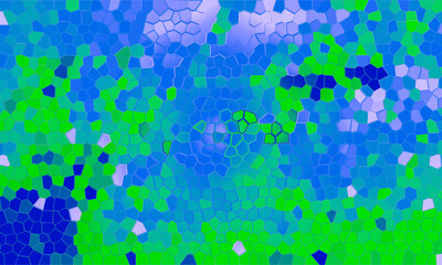4k stained glass gradient background. orange blue green purple multicolor geometric background. Digital art.