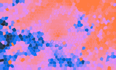 4k stained glass gradient background. orange blue pastel multicolor geometric background. Digital art.