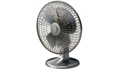 Electric Fan PNG: Cooling Appliance Isolated on White | Transparent Background | Hand Edited Generative AI