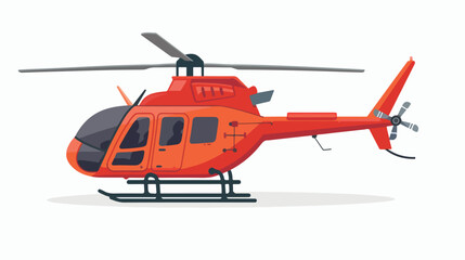 Obraz na płótnie Canvas Helicopter icon color style design Flat vector isolated