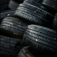 Obraz premium pile of tires