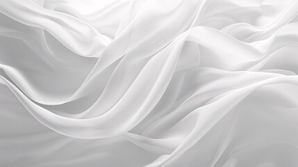 Obraz premium Fashionable Flow White Sheer Fabric in the Spotlight Generative AI