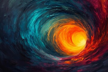 Vibrant Vortex: A Swirling Beacon of Colors - obrazy, fototapety, plakaty