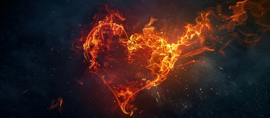 Fiery Heartbeat A Sizzling Tribute to Love in the Digital Age Generative AI