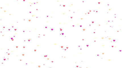 Fototapeta na wymiar Seamless little hearts shapes on transparent background. Valentine hearts useful for invitation cards, valentine cards. Png image