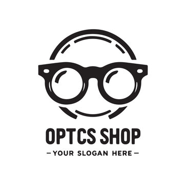 optics store logo vector illustration