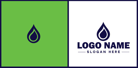 Water drop aqua rain dew droplet logo icon vector for business brand app icon water drop logo template