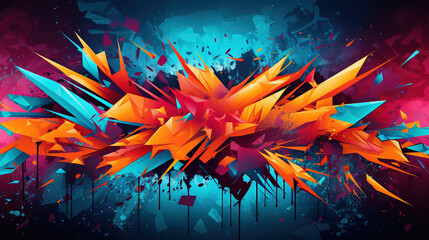 Colorful graffiti background