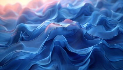 Fototapeta premium Wave of the Month Blue Ocean Waves Generative AI