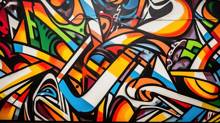 Obraz premium Graffiti on the wall. Modern street art creative background 