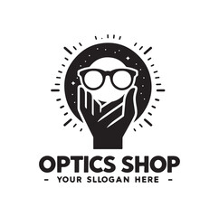 optics store logo vector illustration