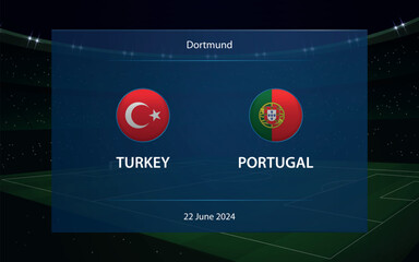 Turkey vs Portugal. Europe football tournament 2024