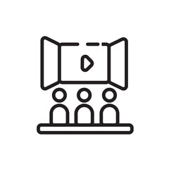 Cinema Film Festival Line Icon
