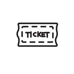 Cinema Ticket Movie Line Icon