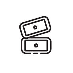 Fototapeta premium Cinema Ticket Movie Line Icon