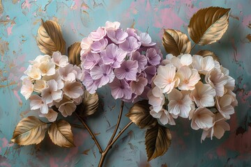 Purple and White Flowers in a Vase A Monthly Celebration of Spring's Beauty Generative AI