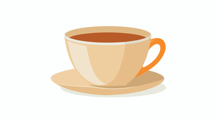 Tea cup icon Flat vector isolated on white background
