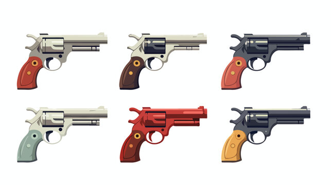 The Guns Flat vector isolated on white background