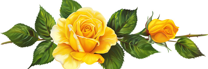 Yellow Roses Bright and Beautiful Floral Composition 