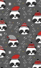 seamless pattern with santa claus
