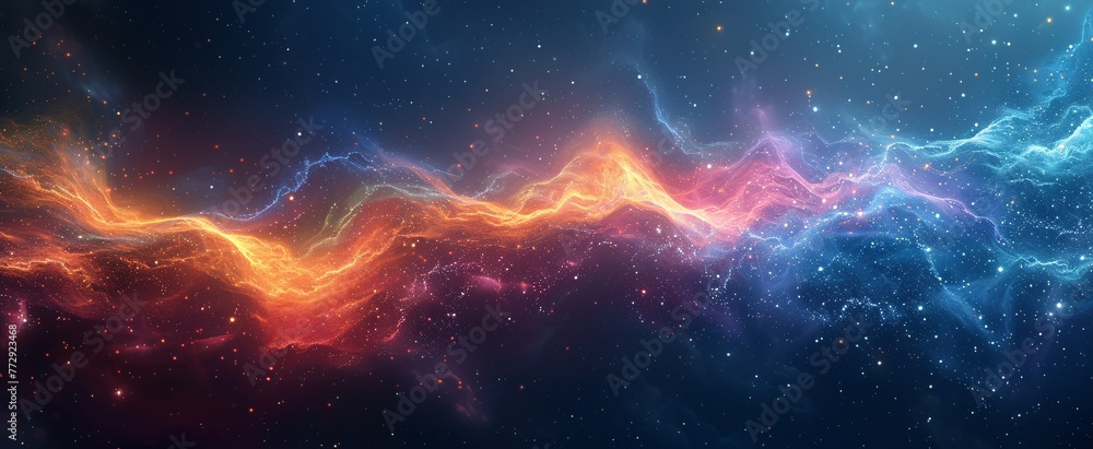 Aufkleber galaxy glow a celestial splash of color generative ai
