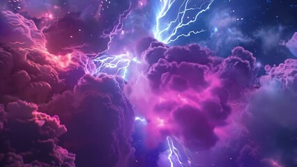 The sky comes alive as electric plasma releases a colorful fireworks show.