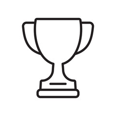 Trophy line icon. Trophy cup, winner cup, victory cup vector icon. Reward symbol sign for web and mobile.