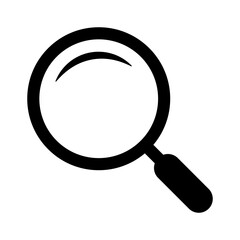 Magnifying glass icon, vector magnifier or loupe sign. Web search icon. - obrazy, fototapety, plakaty
