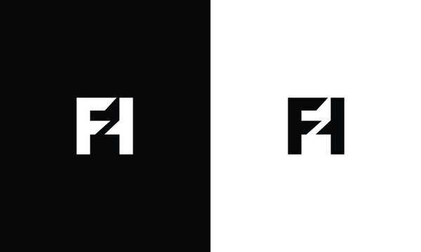 FH f h letter logo design template alphabet vector icon