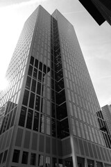 Die Skyline Frankfurt am Main in beeindruckenden schwarz wei&szlig; Aufnahmen