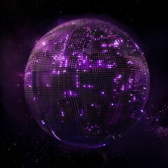 Obraz premium The globe is wrapped in a protective layer that turns it from a digital firewall into an insurance policy. It shines brightly against the vast black space of the universe.