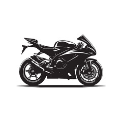 Fototapeta na wymiar Vector Silhouette of a Super Bike Racing with Lightning Velocity and Precision- Superbike vector stock.