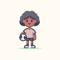 Girl soccer player