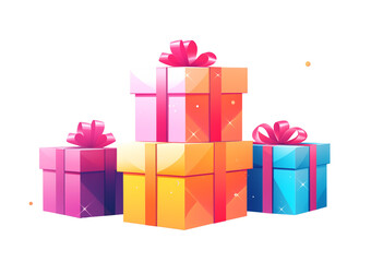 Fototapeta premium gift boxes elements illustration