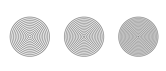 Monochrome geometric abstract circle