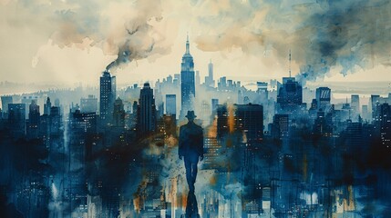 NYC Skyline at Dusk A Surreal Cityscape Generative AI
